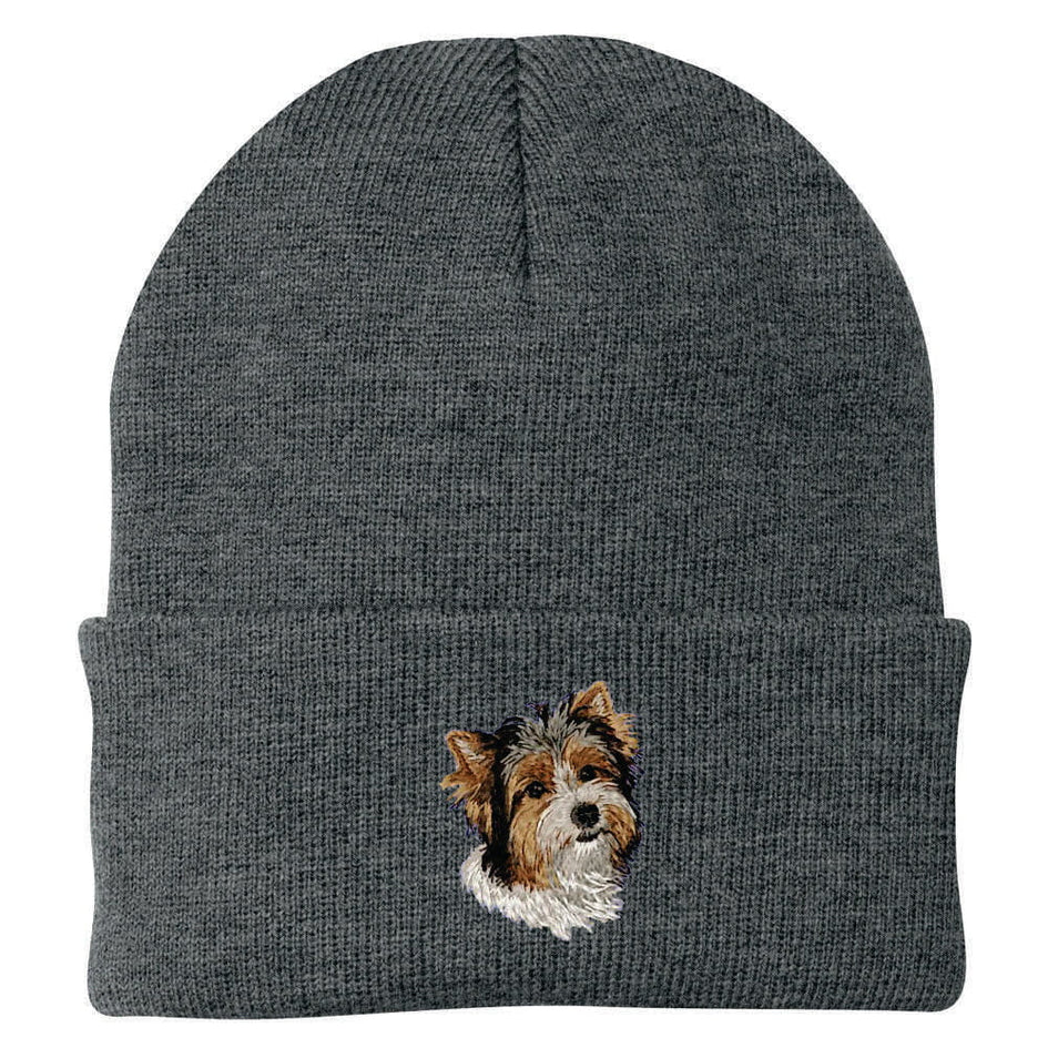Biewer Terrier Embroidered Beanie