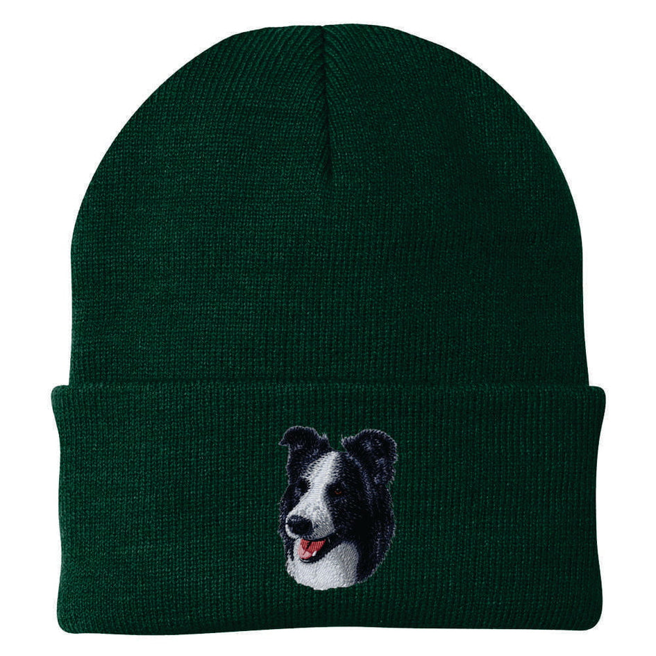 Border Collie Embroidered Beanie