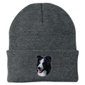 Border Collie Embroidered Beanie
