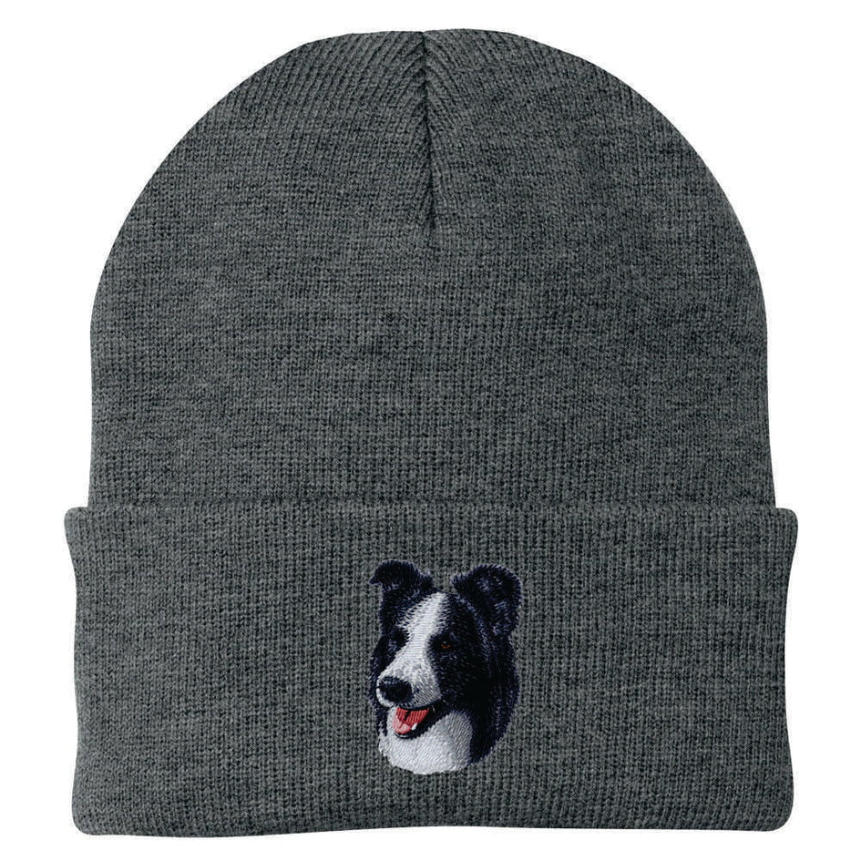 Border Collie Embroidered Beanie