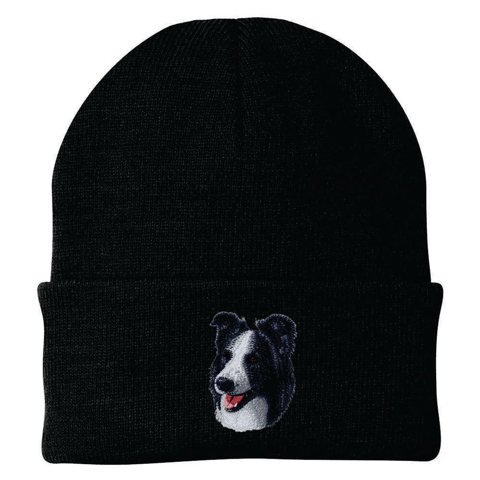 Border Collie Embroidered Beanie