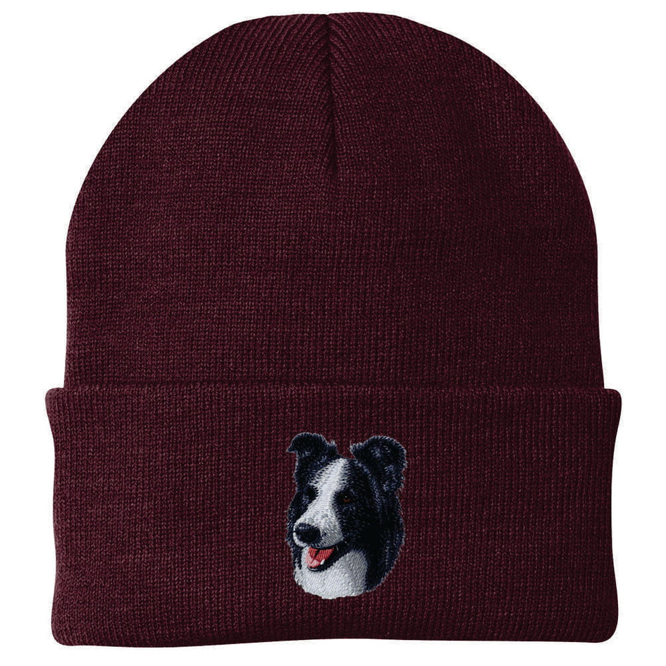 Border Collie Embroidered Beanie