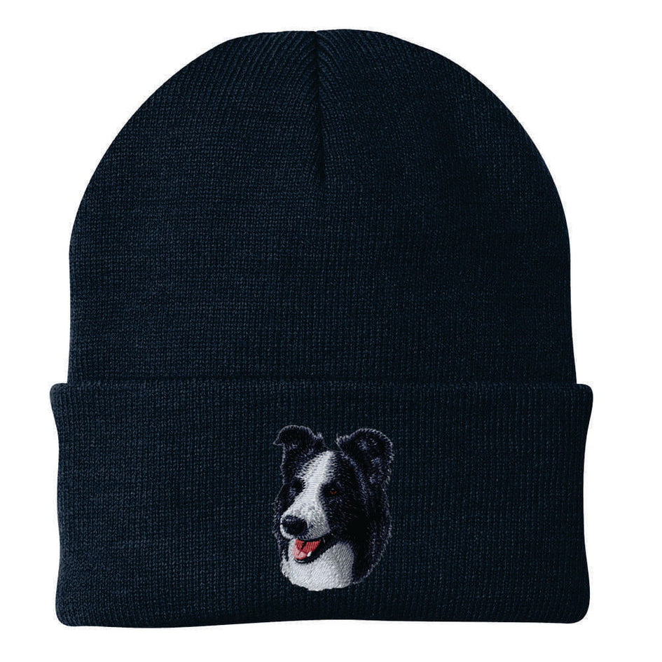 Border Collie Embroidered Beanie