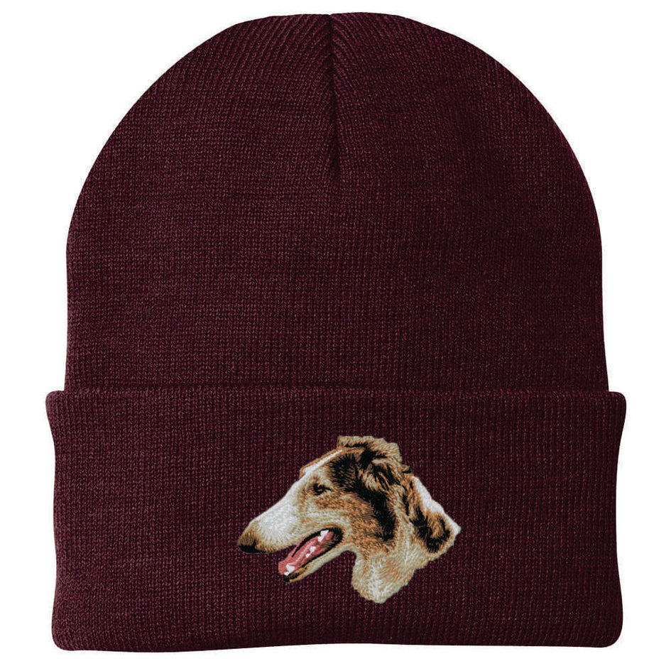 Borzoi Embroidered Beanie