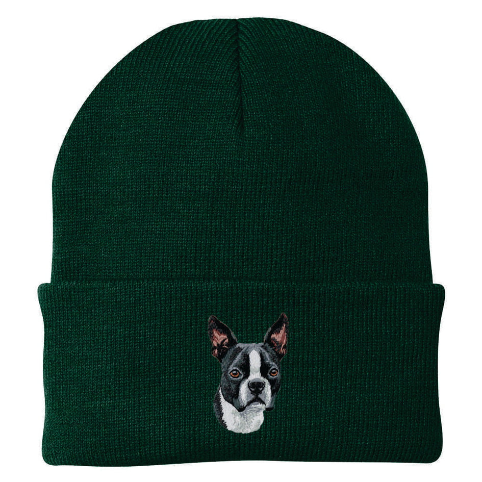 Boston Terrier Embroidered Beanie
