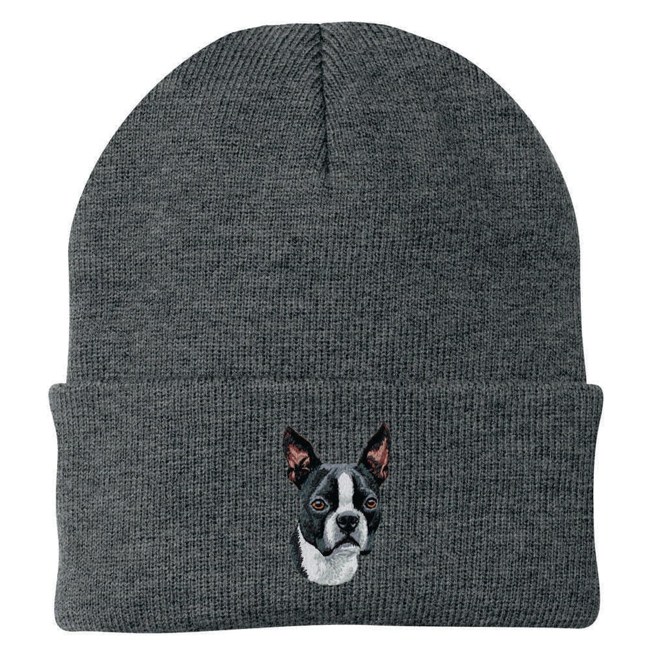 Boston Terrier Embroidered Beanie