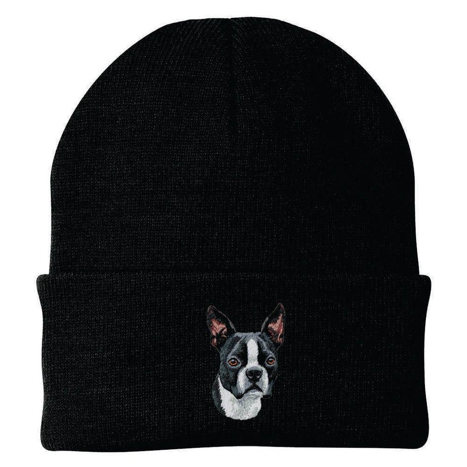 Boston Terrier Embroidered Beanie