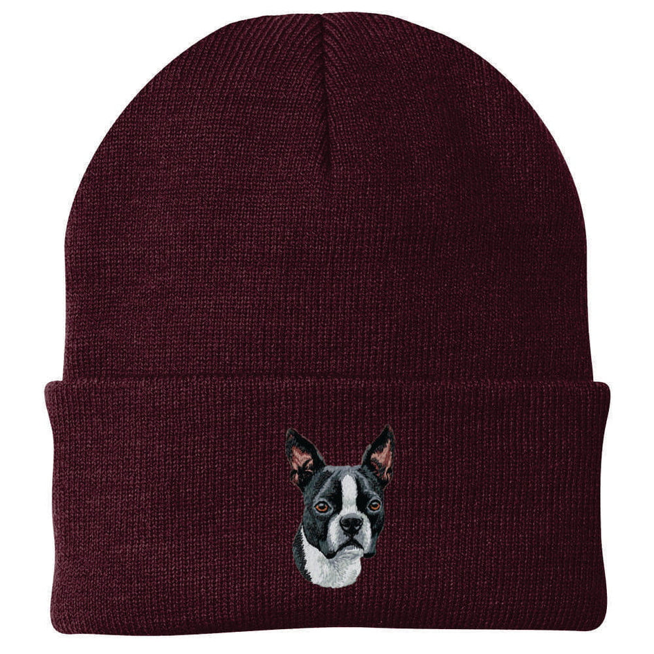Boston Terrier Embroidered Beanie