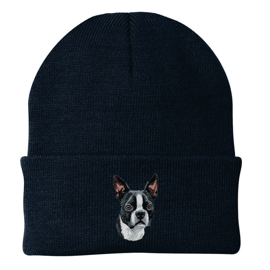 Boston Terrier Embroidered Beanie