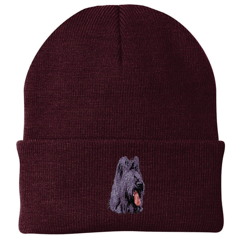 Briard Embroidered Beanie