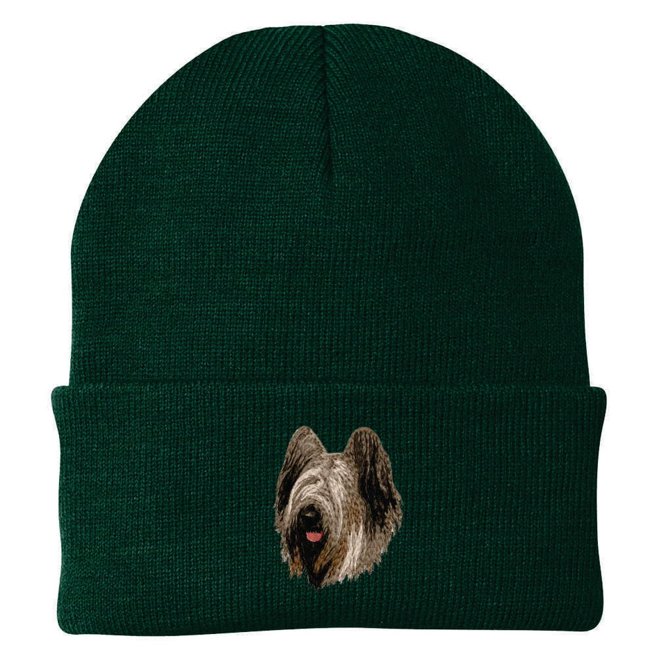 Briard Embroidered Beanie