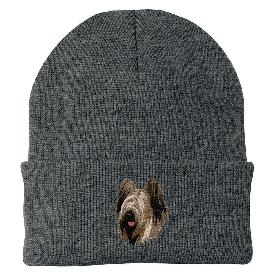 Briard Embroidered Beanie