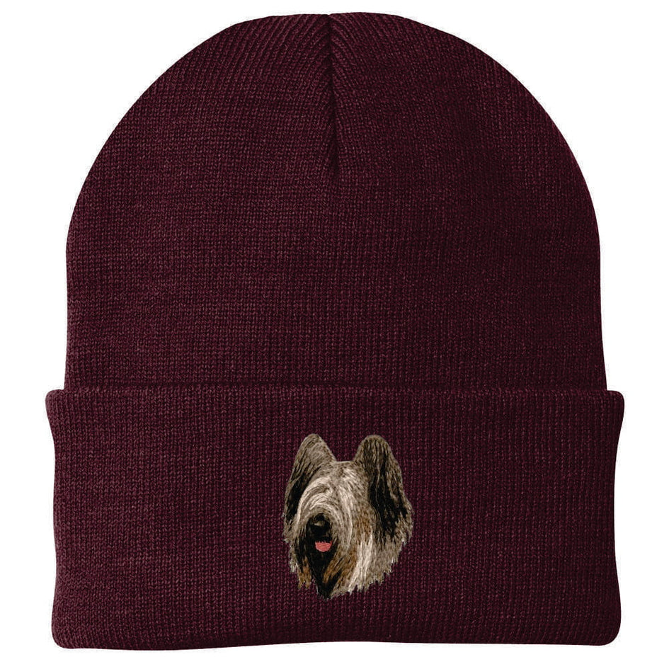 Briard Embroidered Beanie