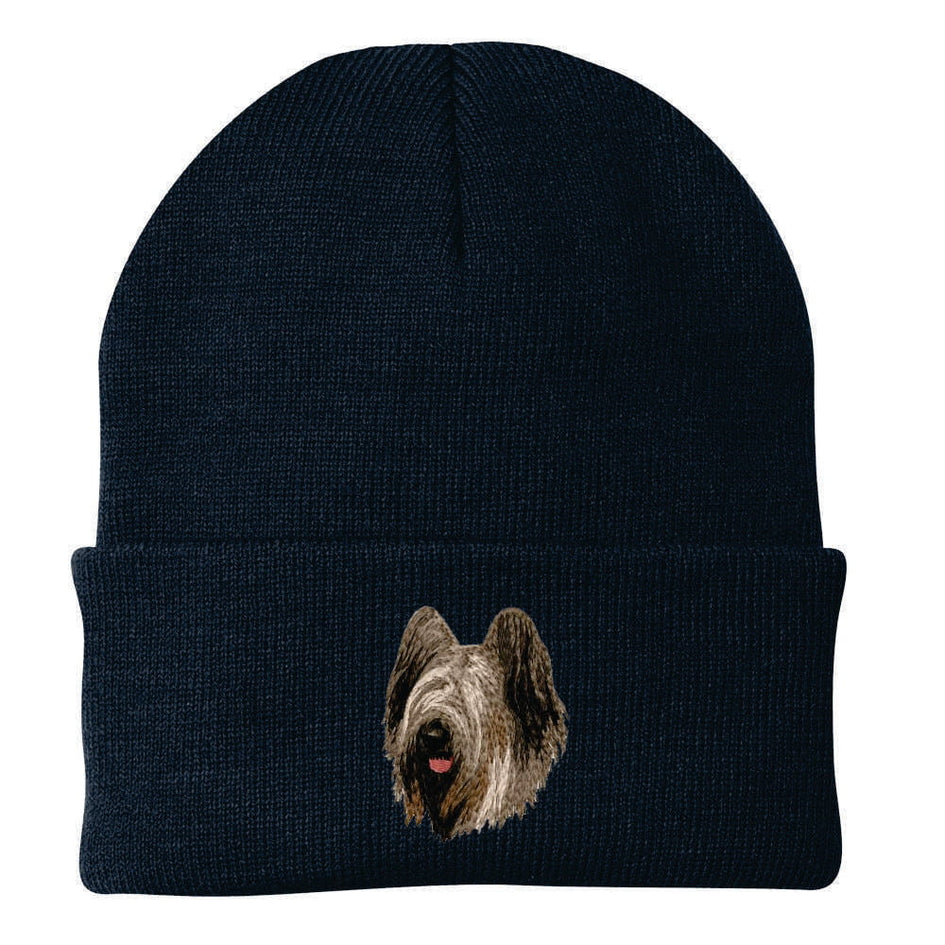 Briard Embroidered Beanie