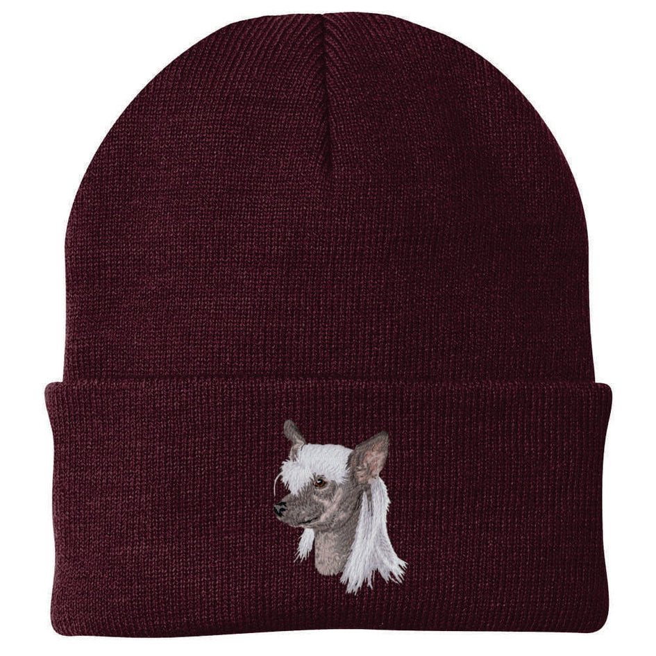 Chinese Crested Embroidered Beanie