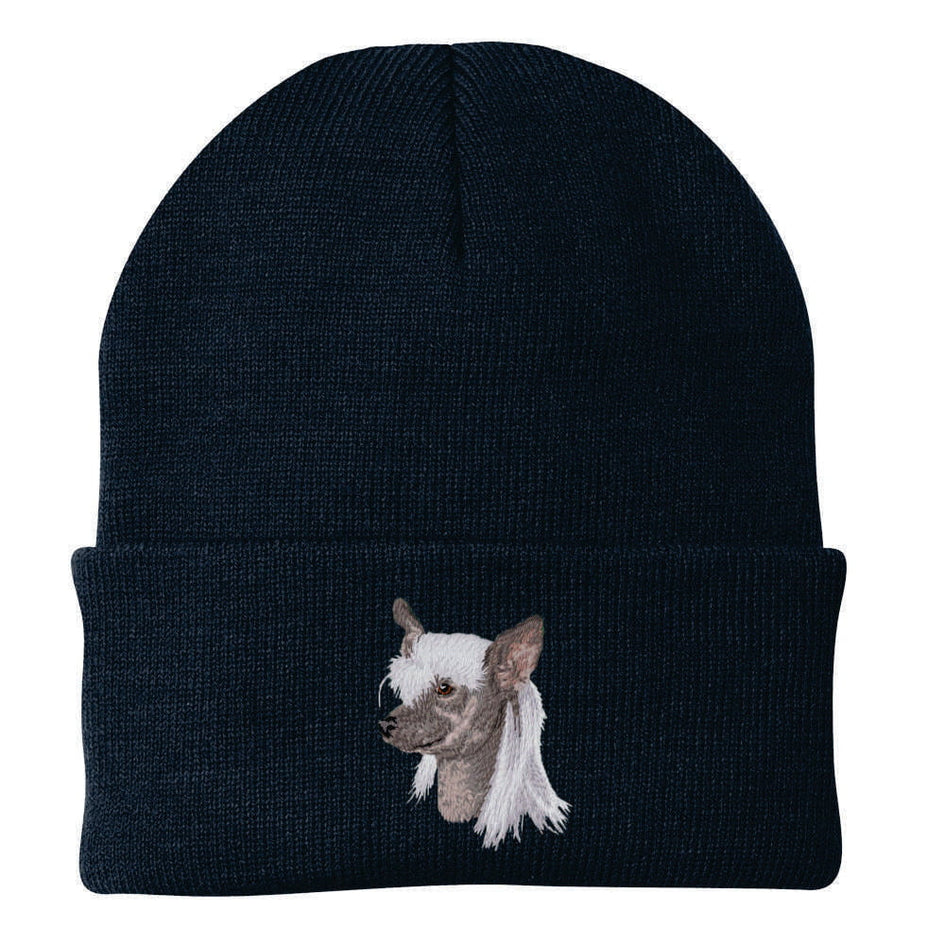 Chinese Crested Embroidered Beanie