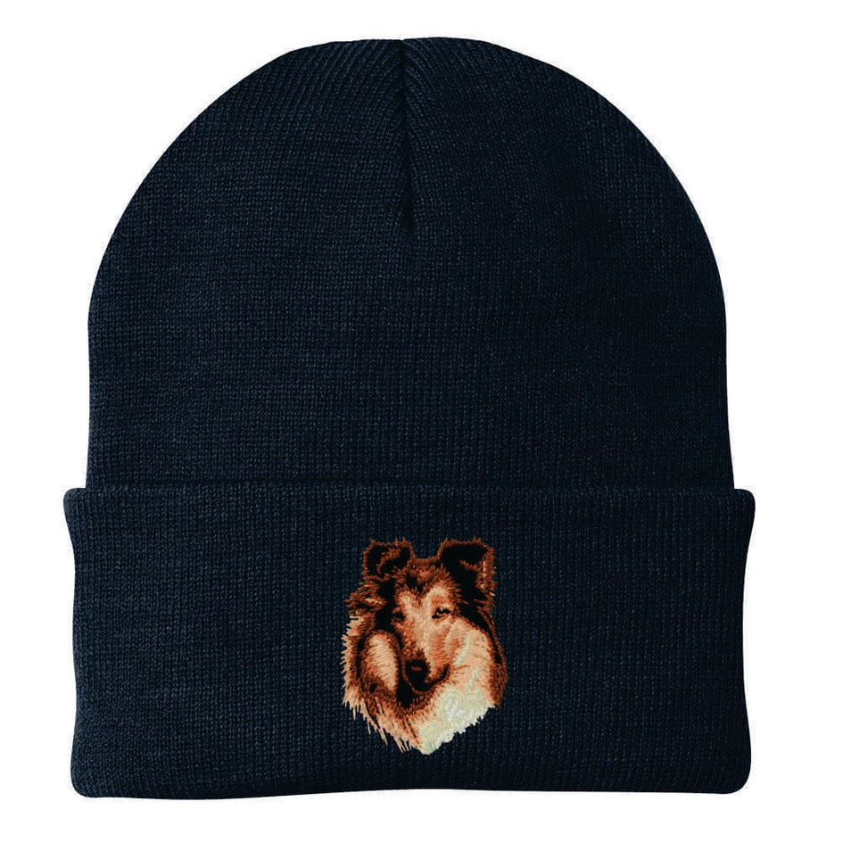 Collie Embroidered Beanie