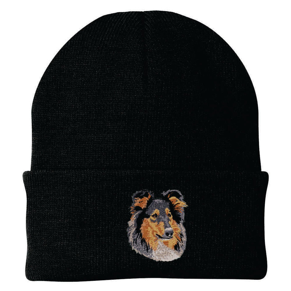 Collie Embroidered Beanie