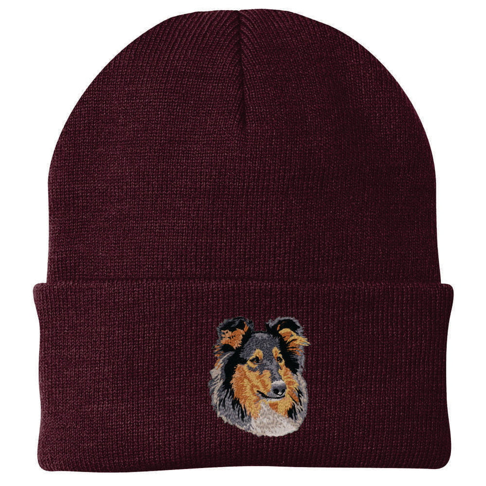 Collie Embroidered Beanie