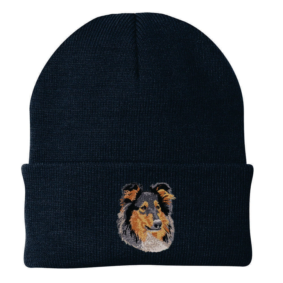 Collie Embroidered Beanie