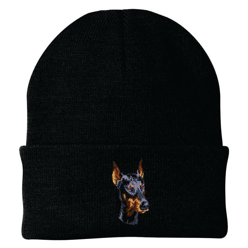 Doberman Pinscher Embroidered Beanie