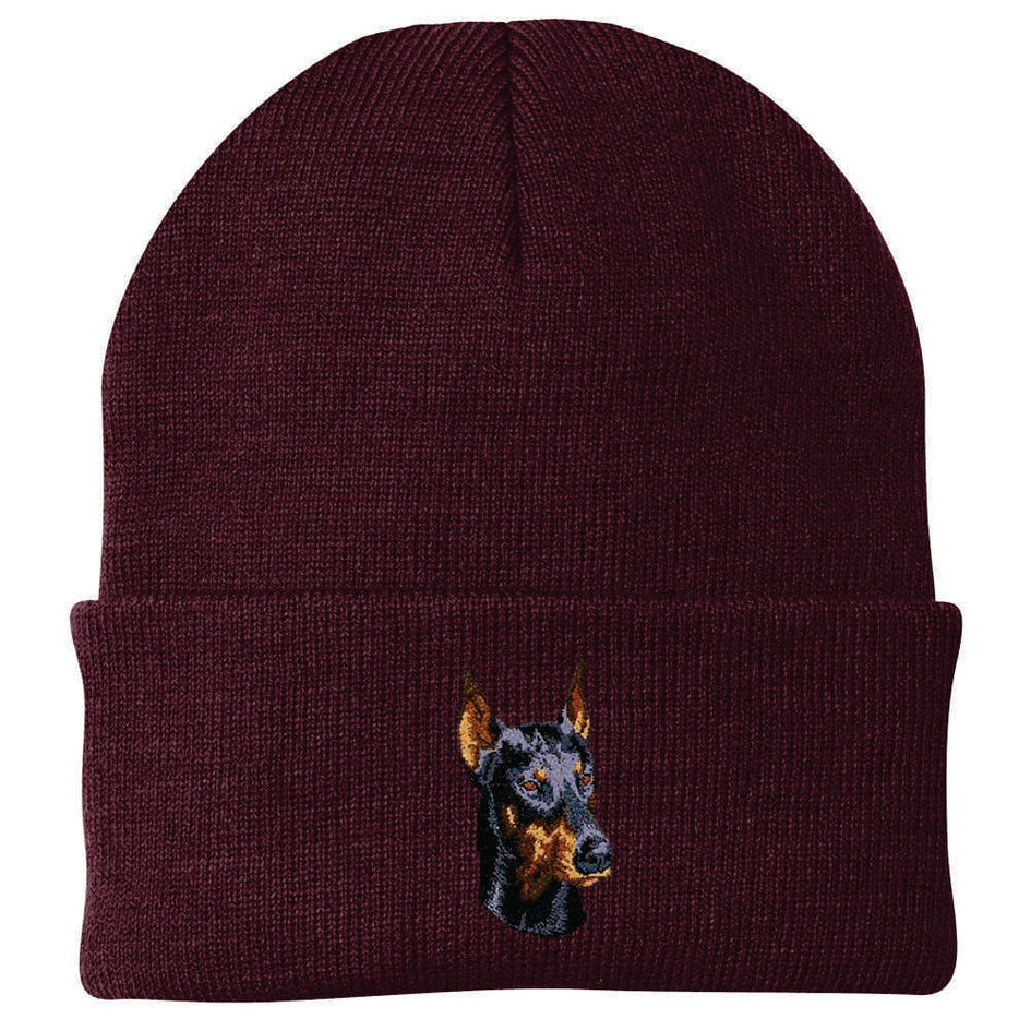 Doberman Pinscher Embroidered Beanie
