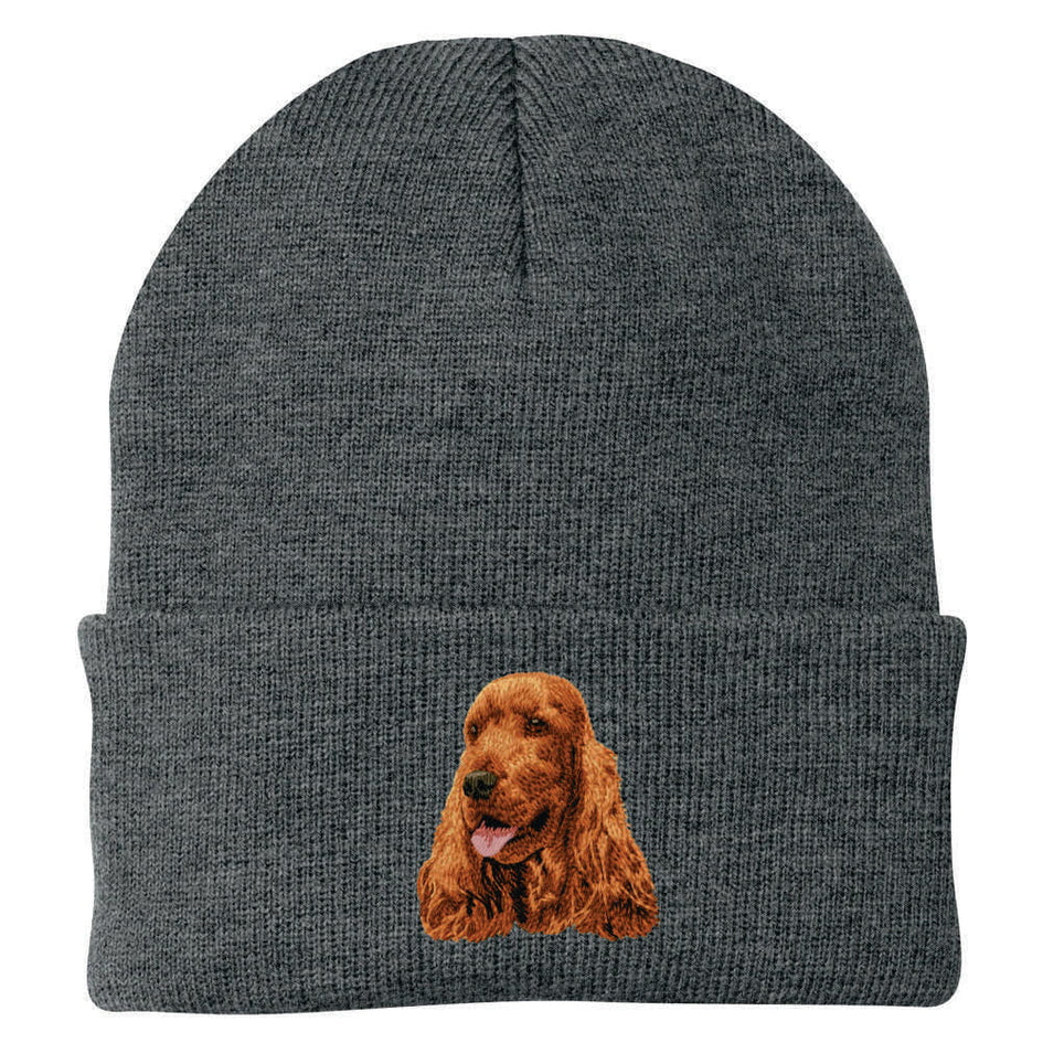 English Cocker Spaniel Embroidered Beanie