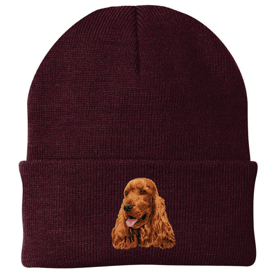 English Cocker Spaniel Embroidered Beanie