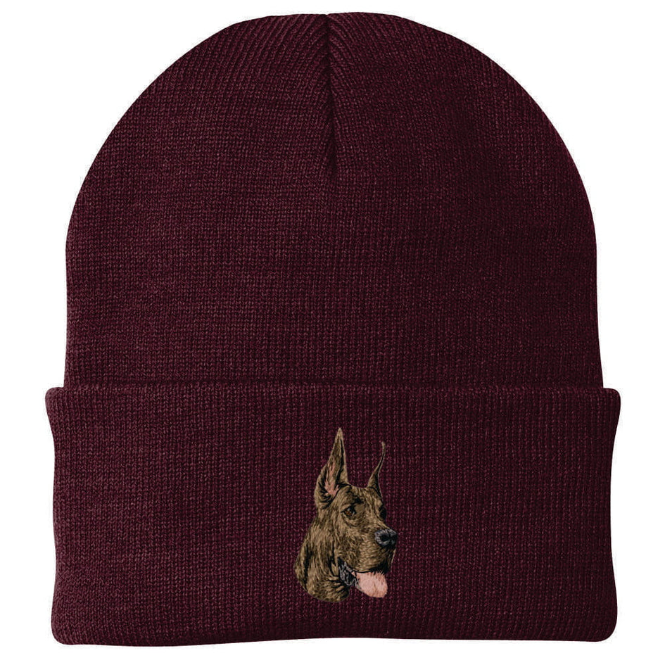 Great Dane Embroidered Beanie