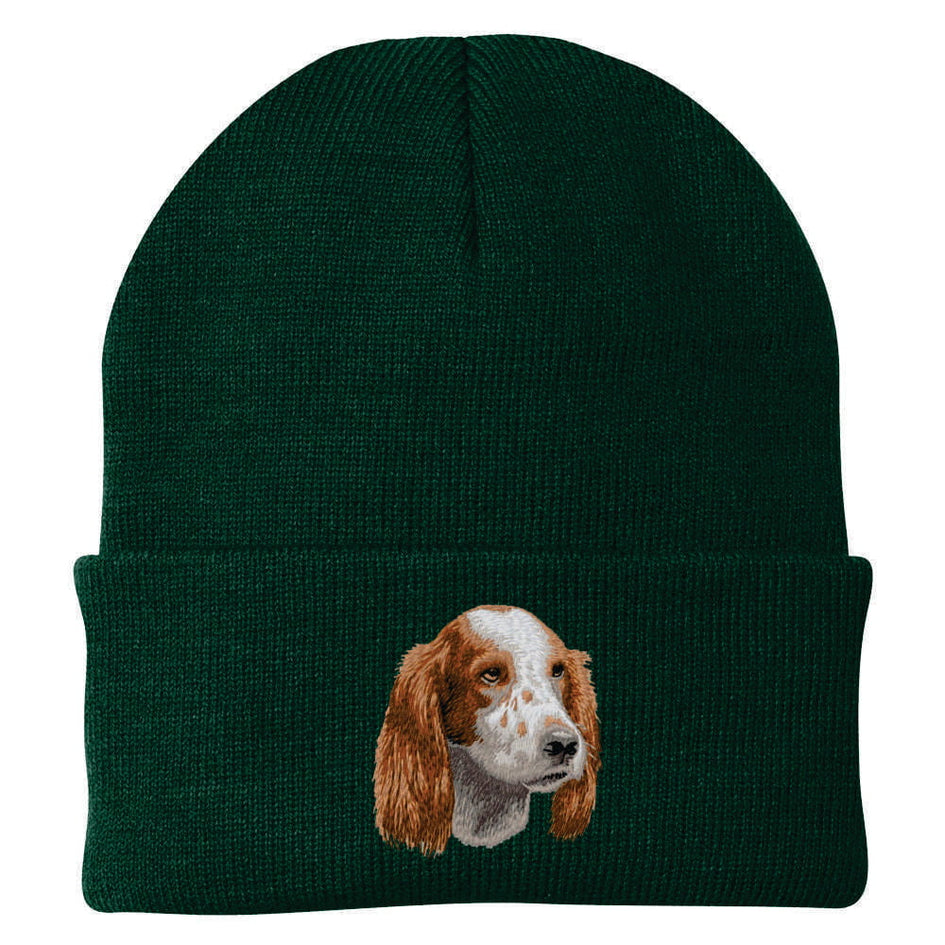 Irish Red and White Setter Embroidered Beanie