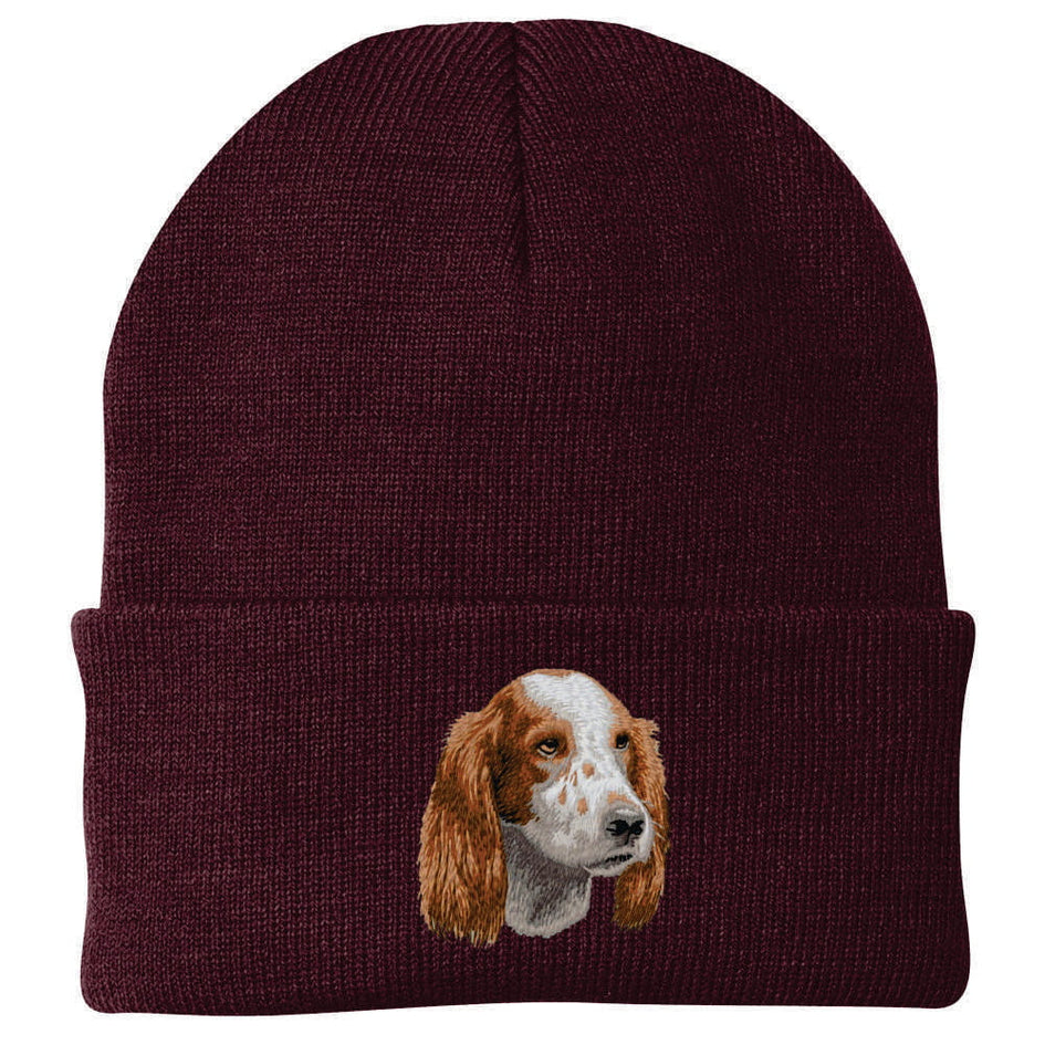 Irish Red and White Setter Embroidered Beanie