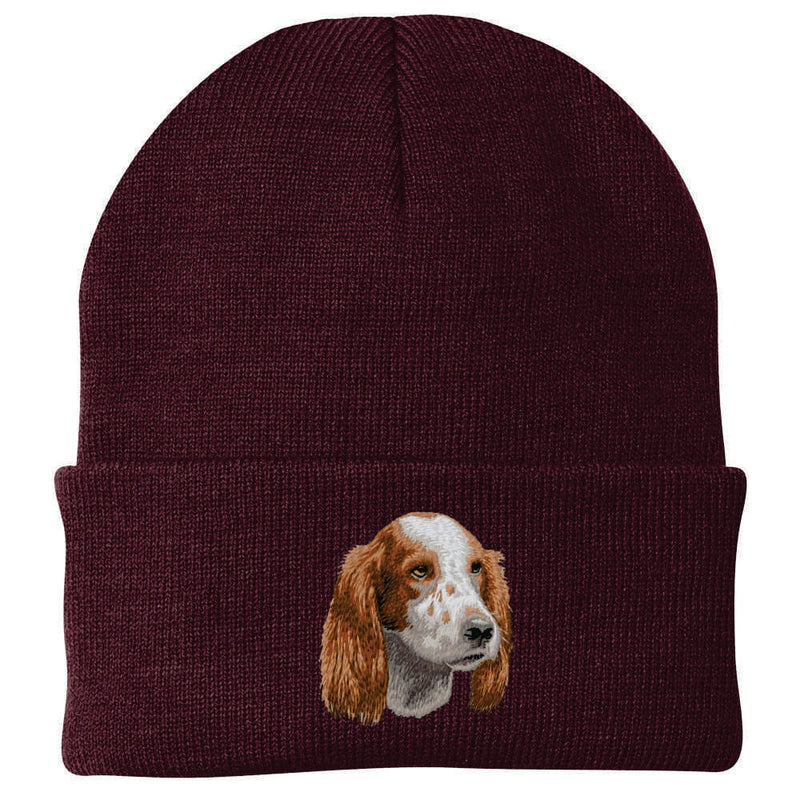 Irish Red and White Setter Embroidered Beanie