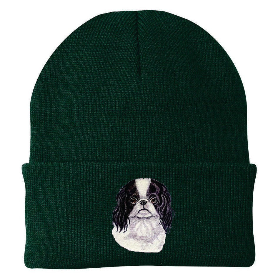 Japanese Chin Embroidered Beanie
