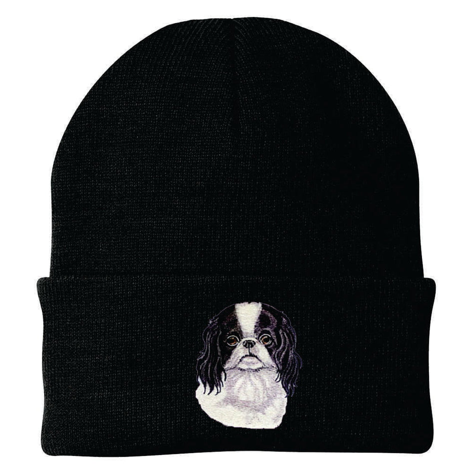 Japanese Chin Embroidered Beanie