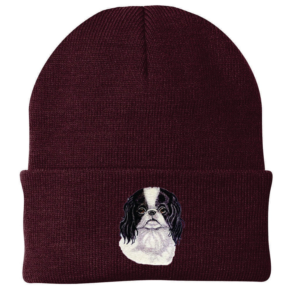 Japanese Chin Embroidered Beanie