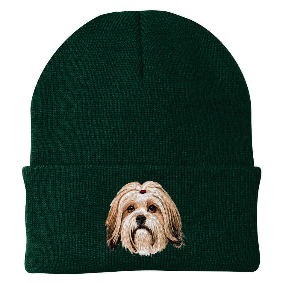 Lhasa Apso Embroidered Beanie