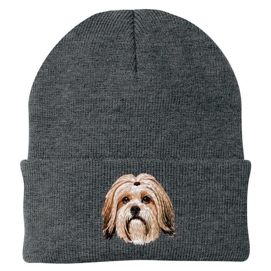 Lhasa Apso Embroidered Beanie