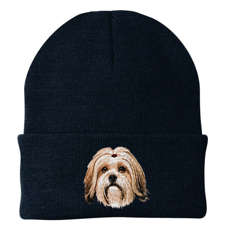 Lhasa Apso Embroidered Beanie