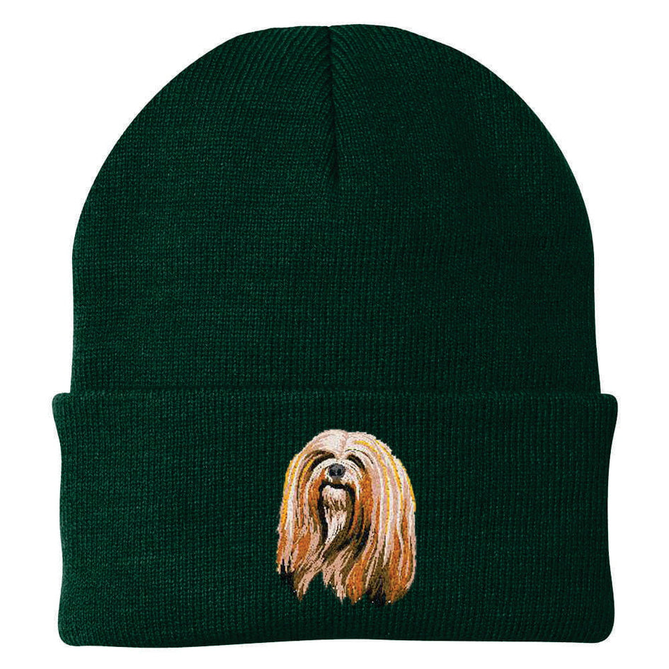 Lhasa Apso Embroidered Beanie