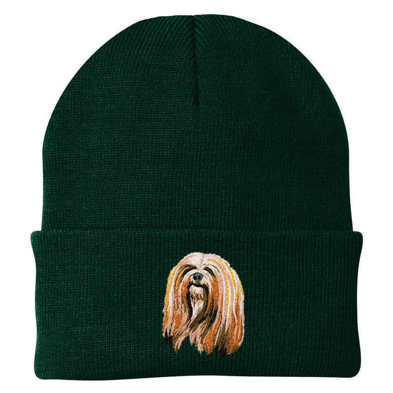 Lhasa Apso Embroidered Beanie