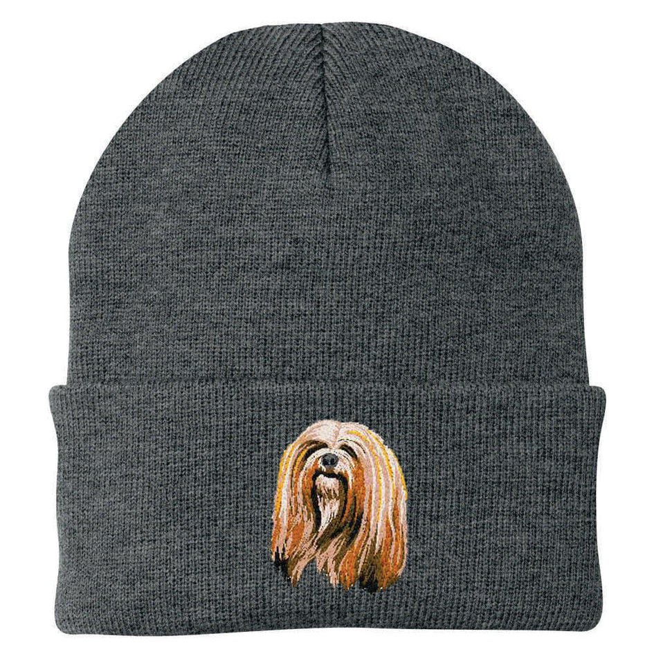 Lhasa Apso Embroidered Beanie