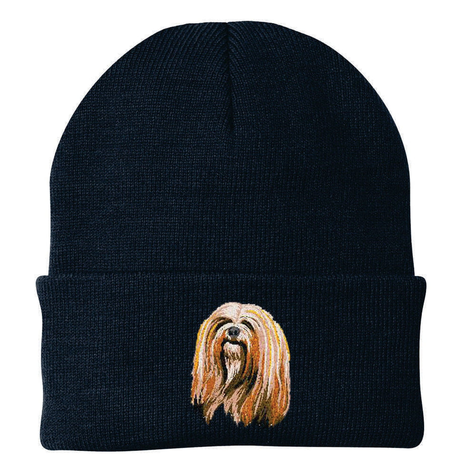 Lhasa Apso Embroidered Beanie