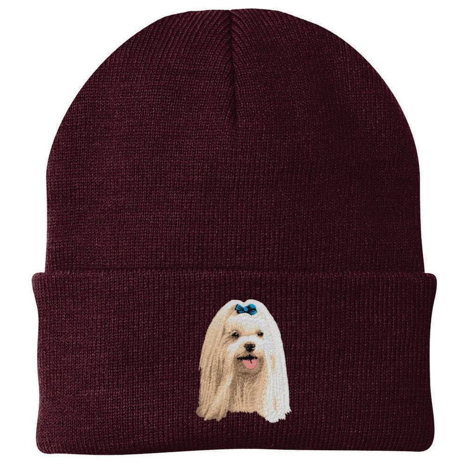 Maltese Embroidered Beanie