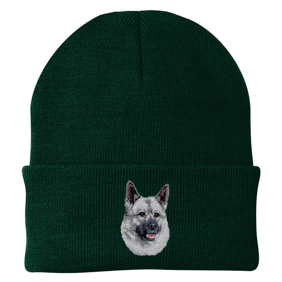 Norwegian Elkhound Embroidered Beanie