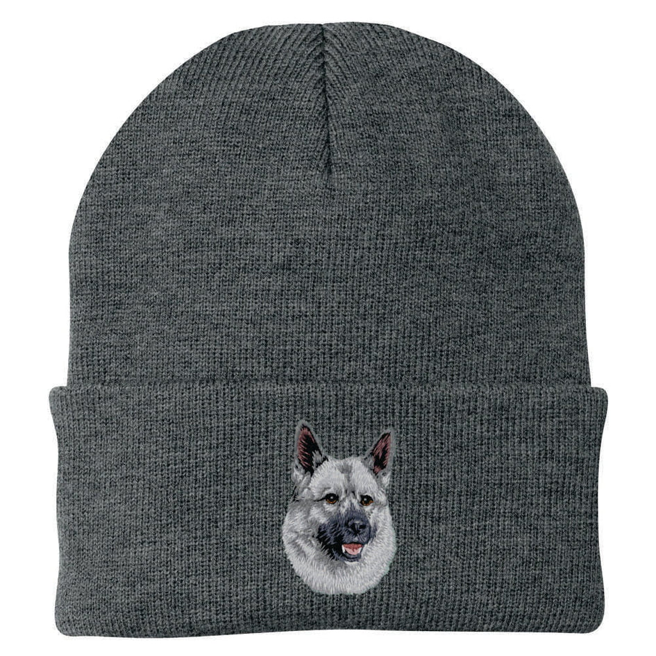 Norwegian Elkhound Embroidered Beanie