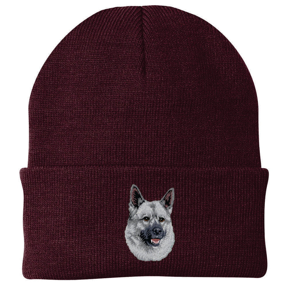 Norwegian Elkhound Embroidered Beanie