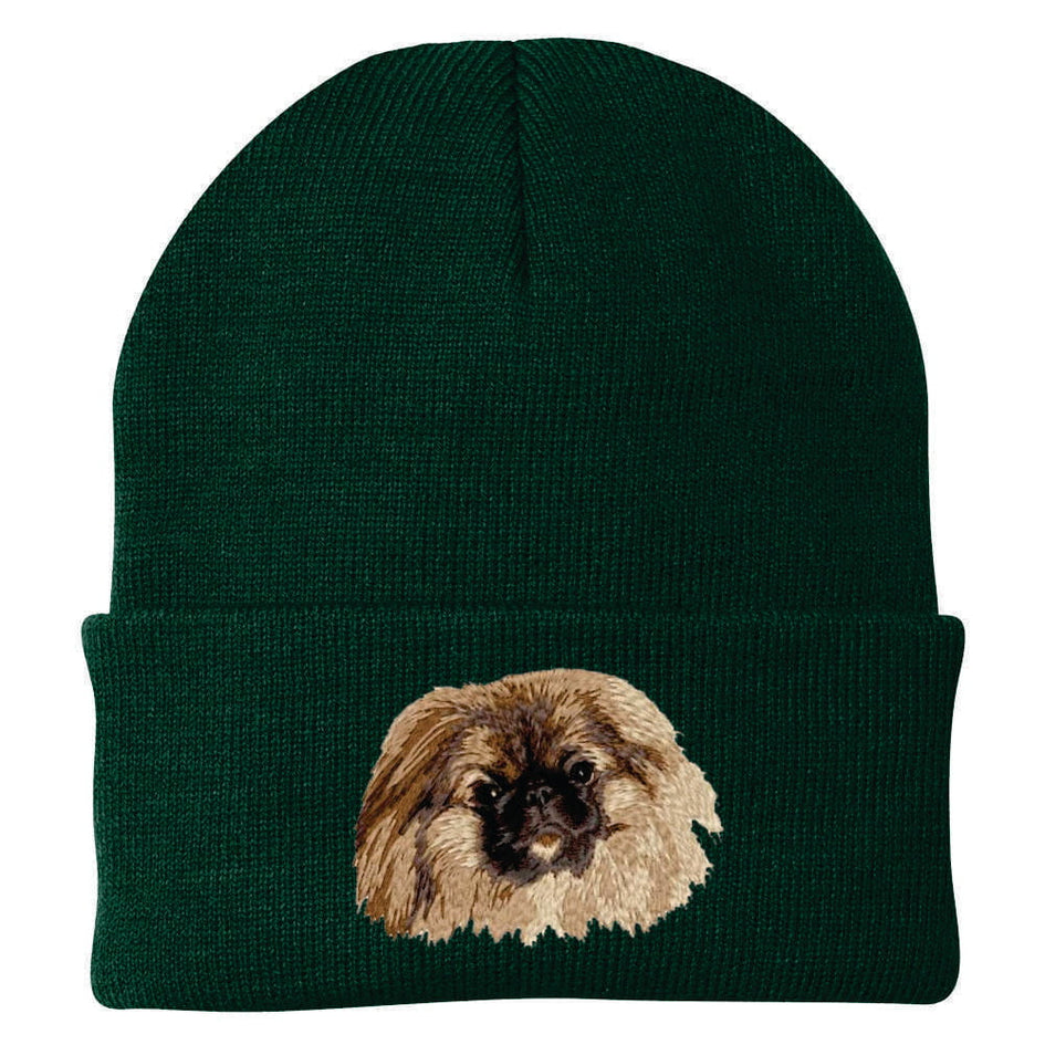 Pekingese Embroidered Beanie