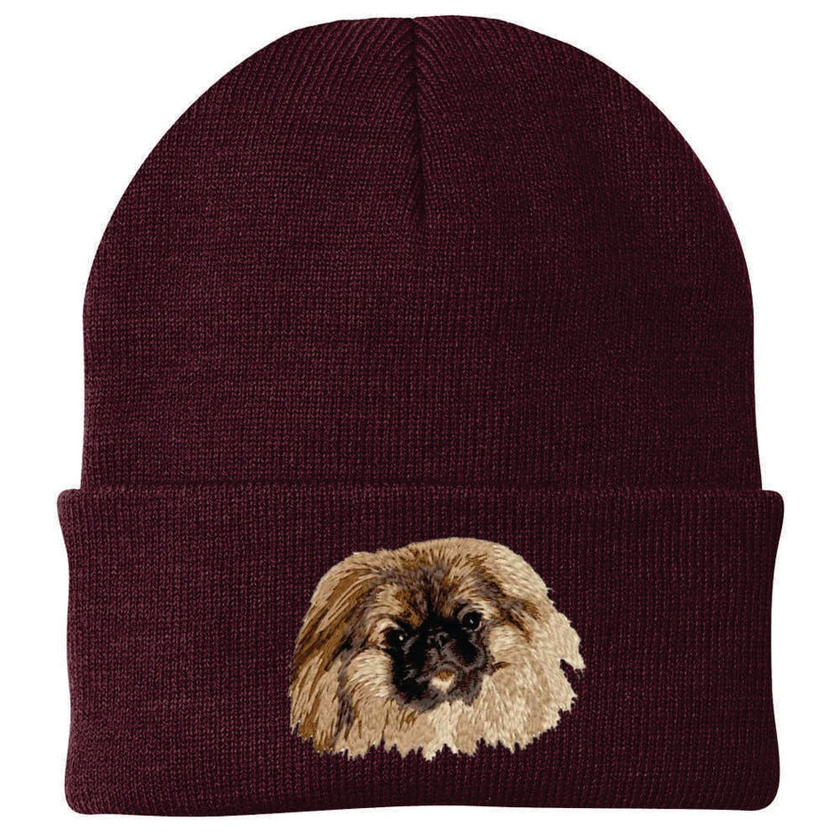Pekingese Embroidered Beanie