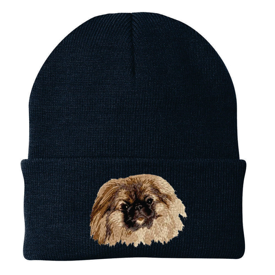 Pekingese Embroidered Beanie
