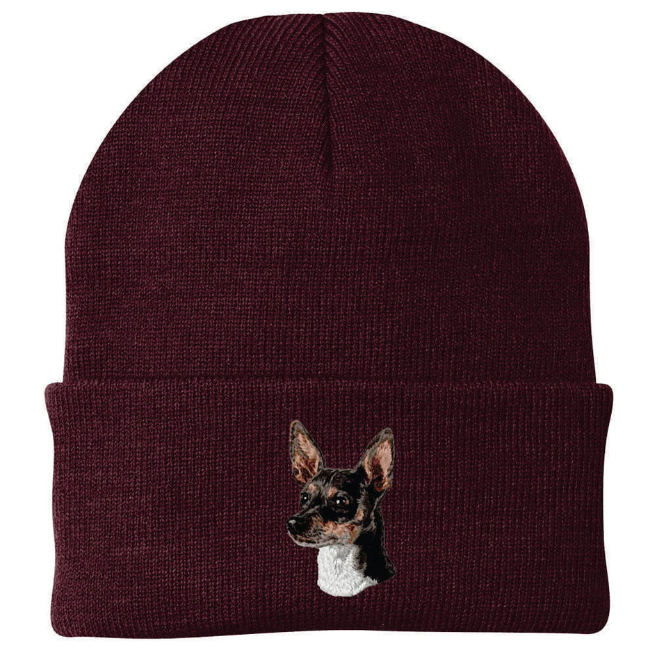 Rat Terrier Embroidered Beanie